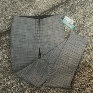 Women's Gray Plaid Pants by Violets & Roses